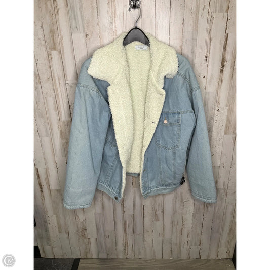 Jacket Denim By Clothes Mentor In Blue Denim, Size: L