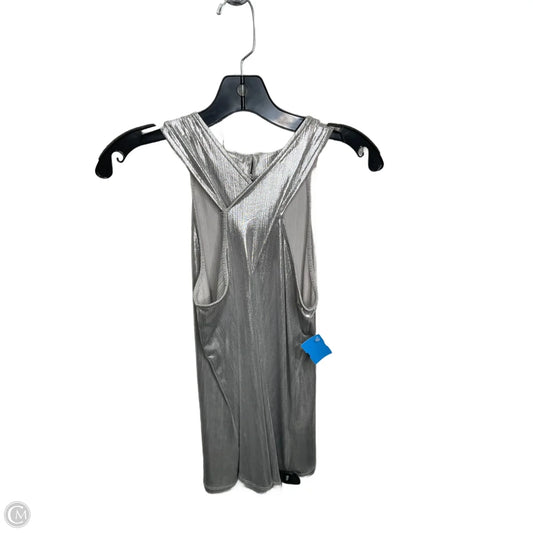 Top Sleeveless By International Concepts In Silver, Size: S