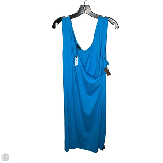 Dress Casual Midi By Talbots In Blue, Size: 1x