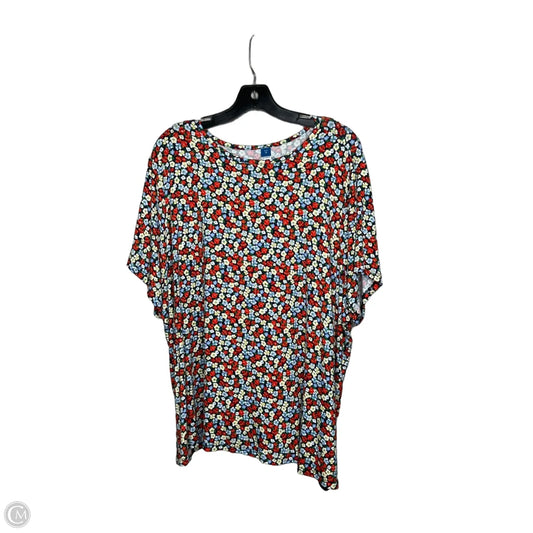 Top Short Sleeve By Old Navy In Multi-colored, Size: 3x