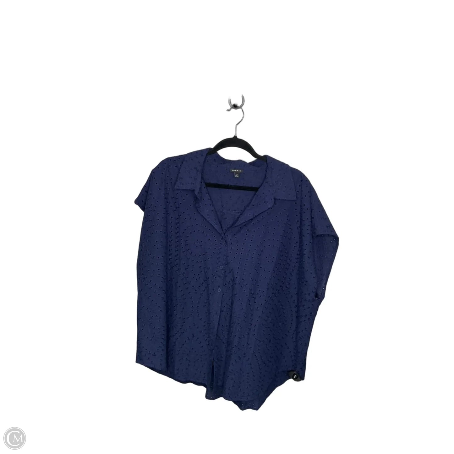 Top Short Sleeve By Torrid In Navy, Size: 2x
