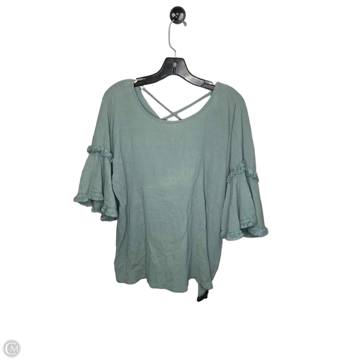 Top Short Sleeve By Umgee In Green, Size: M