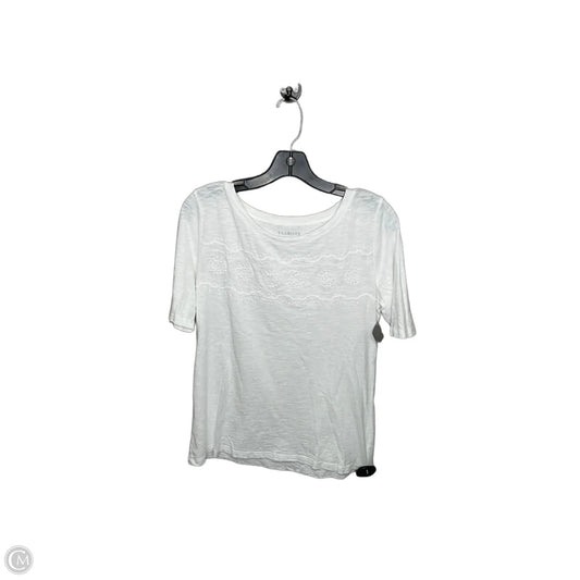 Top Short Sleeve By Talbots In White, Size: S