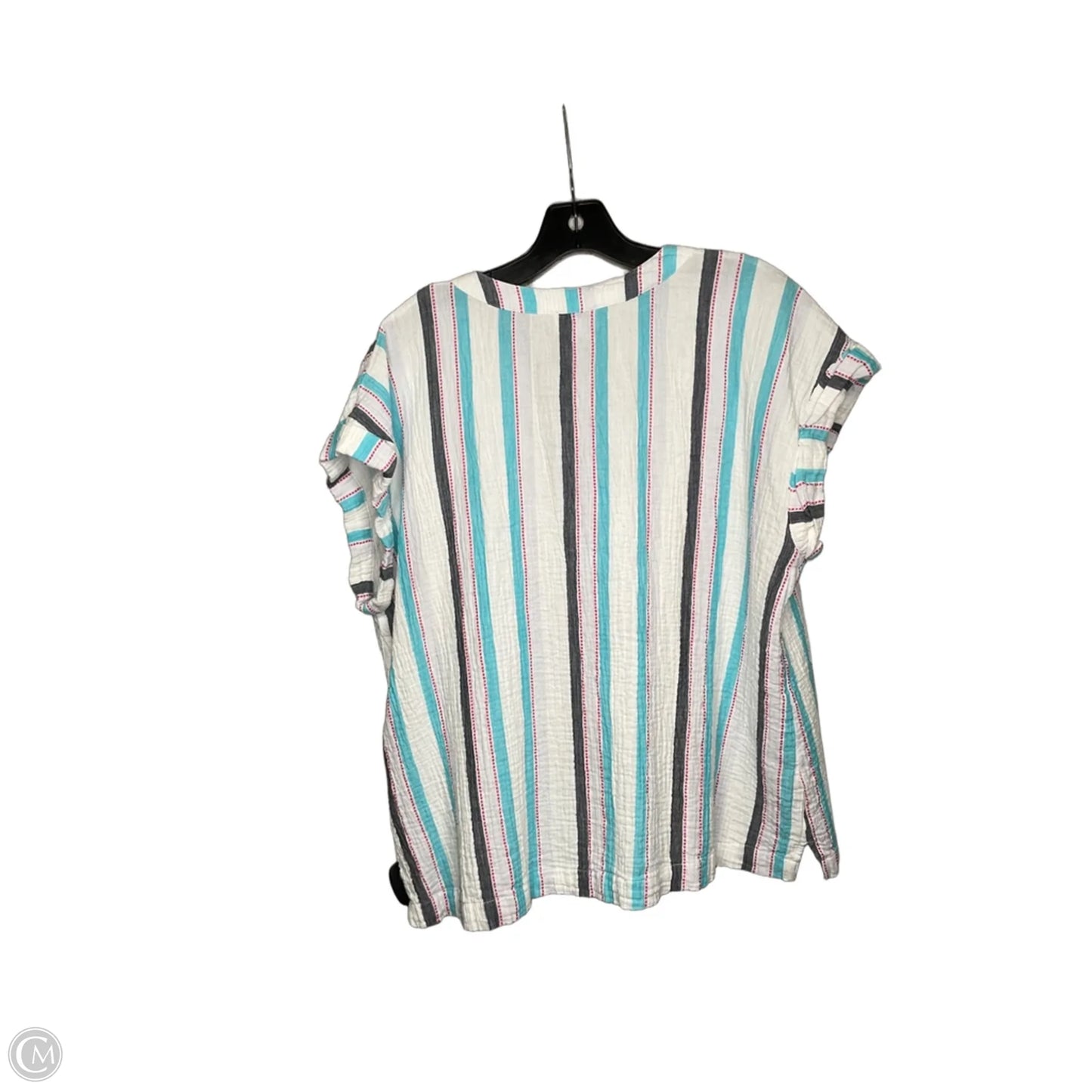 Top Short Sleeve By Wonderly In Striped Pattern, Size: Xl