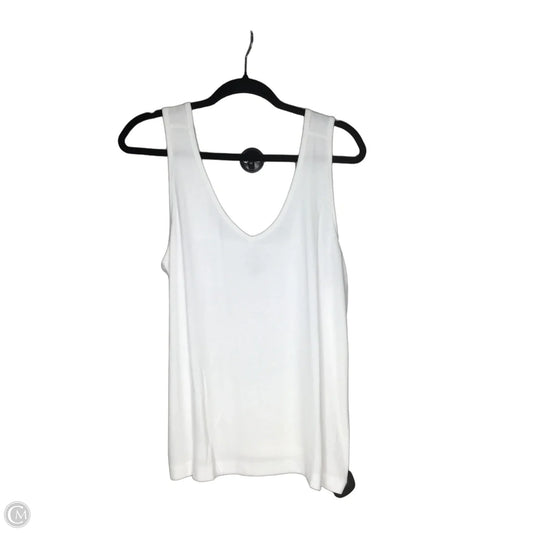 Top Sleeveless By Cabi In White, Size: L