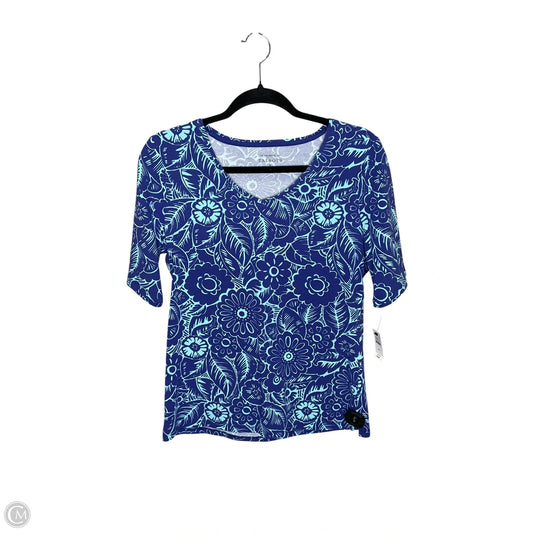 Top Short Sleeve By Talbots In Blue, Size: M