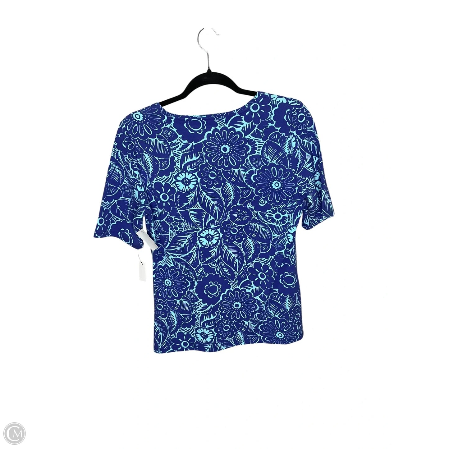 Top Short Sleeve By Talbots In Blue, Size: M