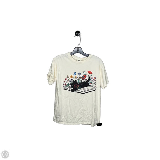 Top Short Sleeve By Comfort Colors In Tan, Size: M