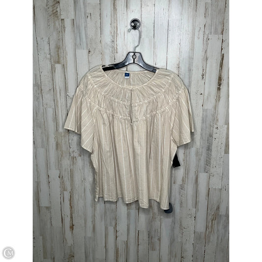 Top Short Sleeve By Old Navy In Tan, Size: 1x