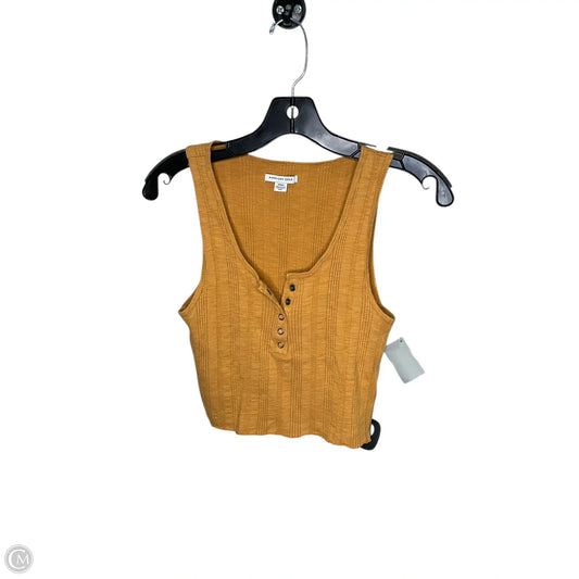 Top Sleeveless By American Eagle In Yellow, Size: M