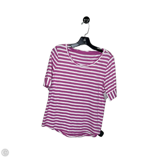 Top Short Sleeve By Talbots In Striped Pattern, Size: S