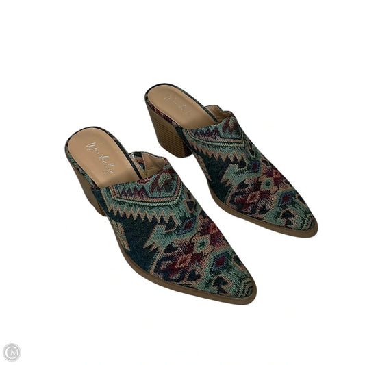 Shoes Heels Block By Wonderly In Multi-colored, Size: 9