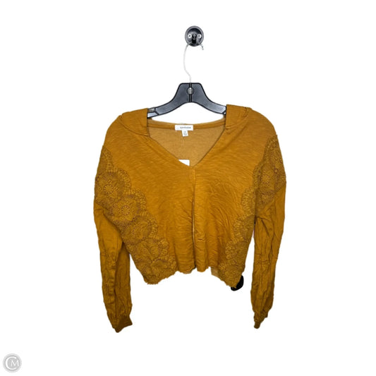 Top Long Sleeve By Eyeshadow In Yellow, Size: Xs