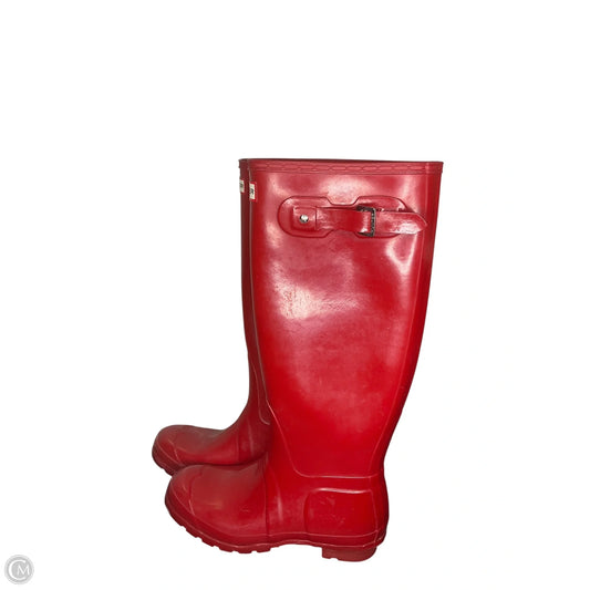 Boots Rain By Hunter In Red, Size: 8