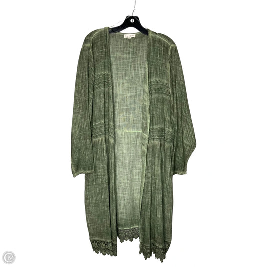 Kimono By Clothes Mentor In Green, Size: 2x