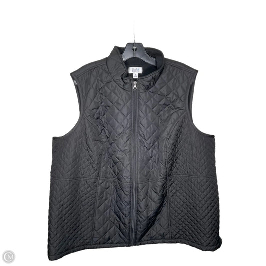 Vest Puffer & Quilted By Croft And Barrow In Black, Size: 3x