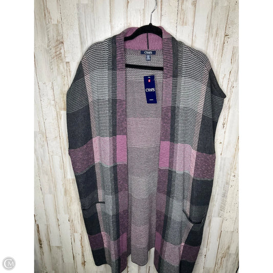 Cardigan By Chaps In Purple, Size: 3x
