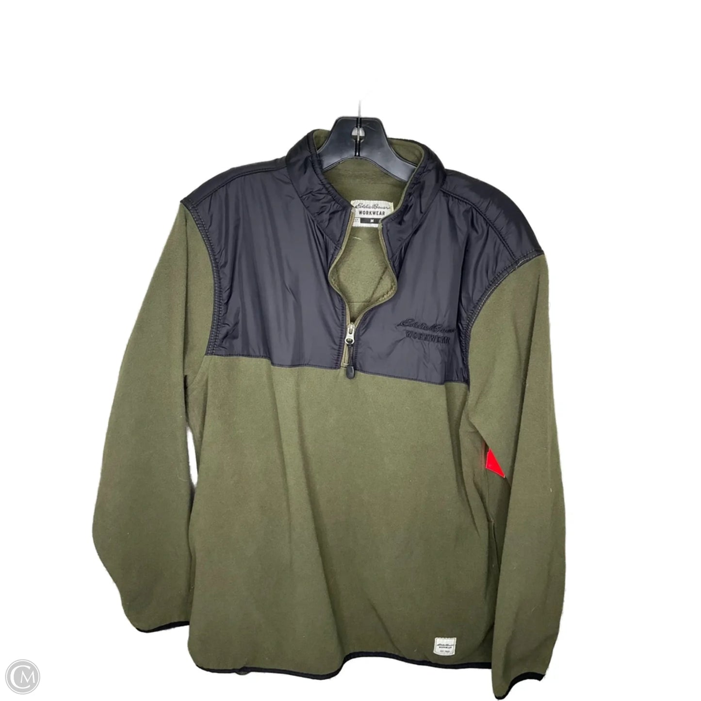 Athletic Top Long Sleeve Collar By Eddie Bauer In Green, Size: M