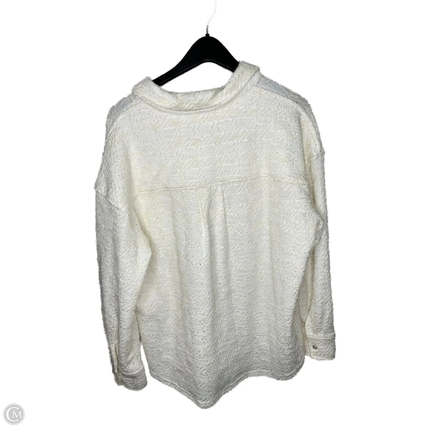Jacket Shirt By Rachel Zoe In Cream, Size: L