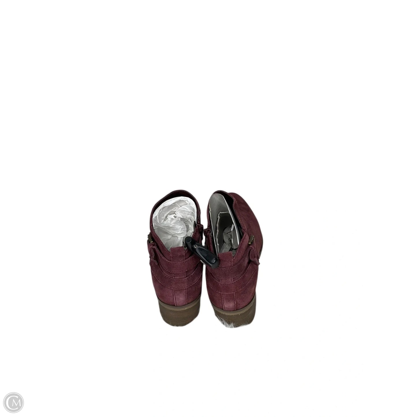 Boots Ankle Heels By Sonoma In Maroon, Size: 7