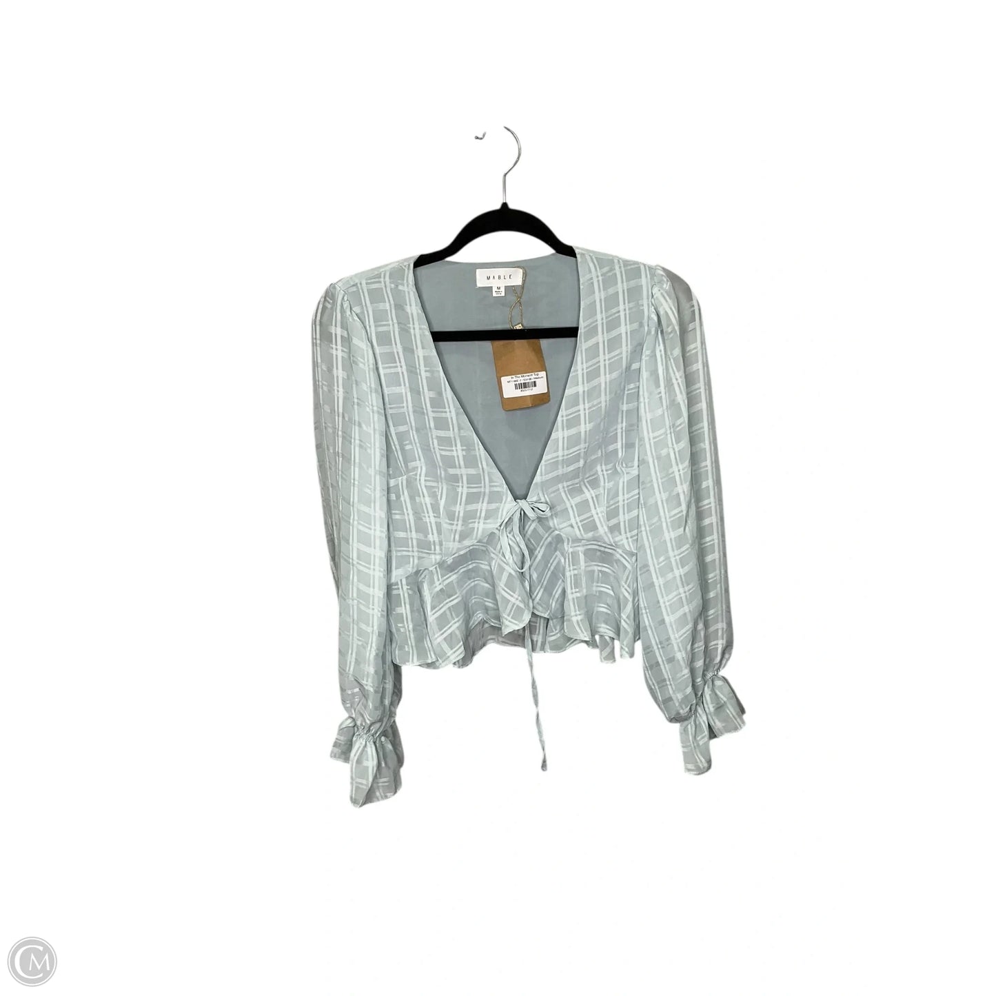 Top Long Sleeve By Mable In Blue, Size: M