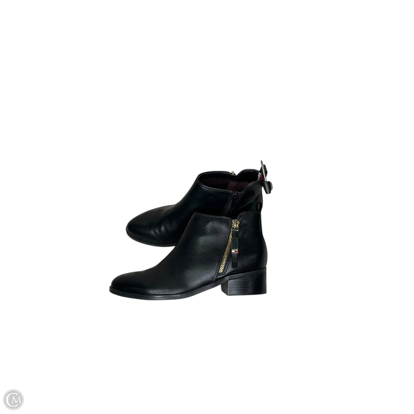 Boots Ankle Flats By Tommy Hilfiger In Black, Size: 6.5