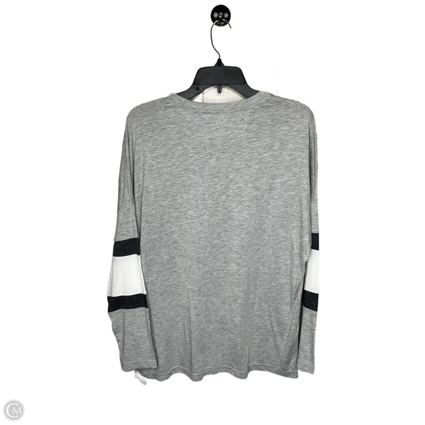 Top Long Sleeve By Clothes Mentor In Grey & Orange, Size: L