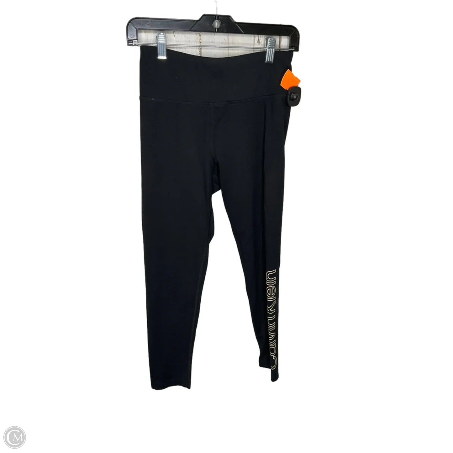 Athletic Leggings By Calvin Klein In Black, Size: M