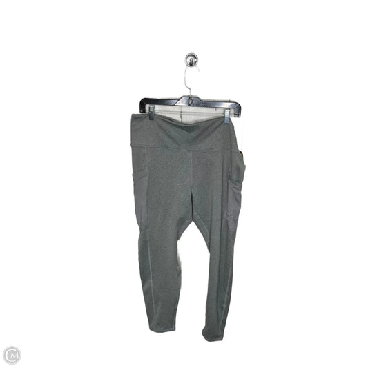 Athletic Leggings By Fabletics In Grey, Size: 2x