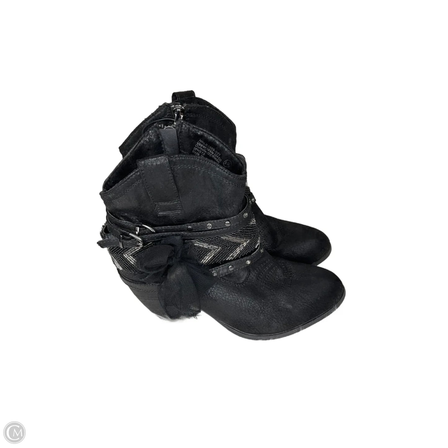 Boots Ankle Heels By Not Rated In Black, Size: 9.5