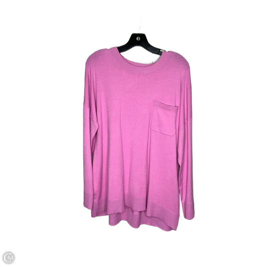 Top Long Sleeve By Loft In Pink, Size: Xl