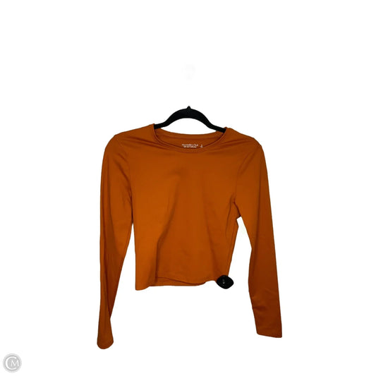 Top Long Sleeve By Abercrombie And Fitch In Orange, Size: S