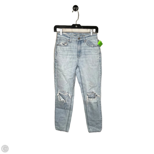 Jeans Straight By American Eagle In Blue, Size: 0p