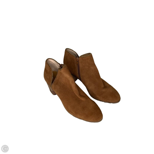 Boots Ankle Heels By Lucky Brand In Brown, Size: 7.5