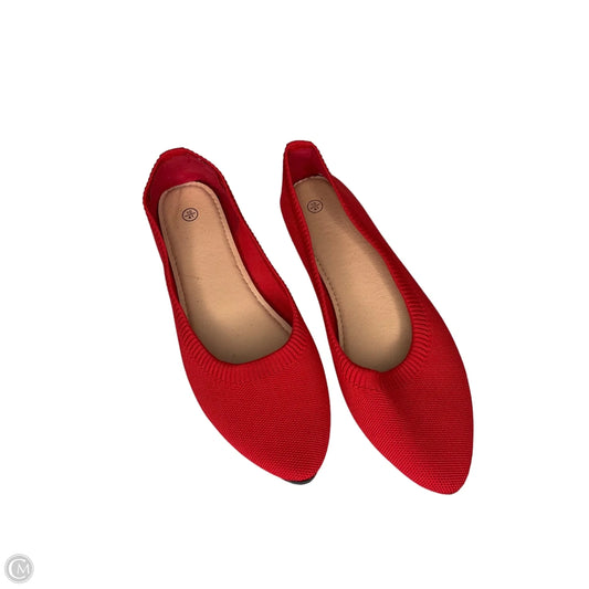 Shoes Flats By Clothes Mentor In Red, Size: 10