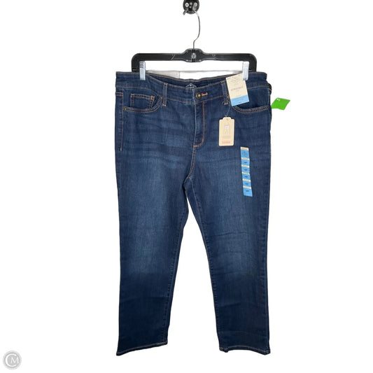 Jeans Straight By St Johns Bay In Blue Denim, Size: 14p