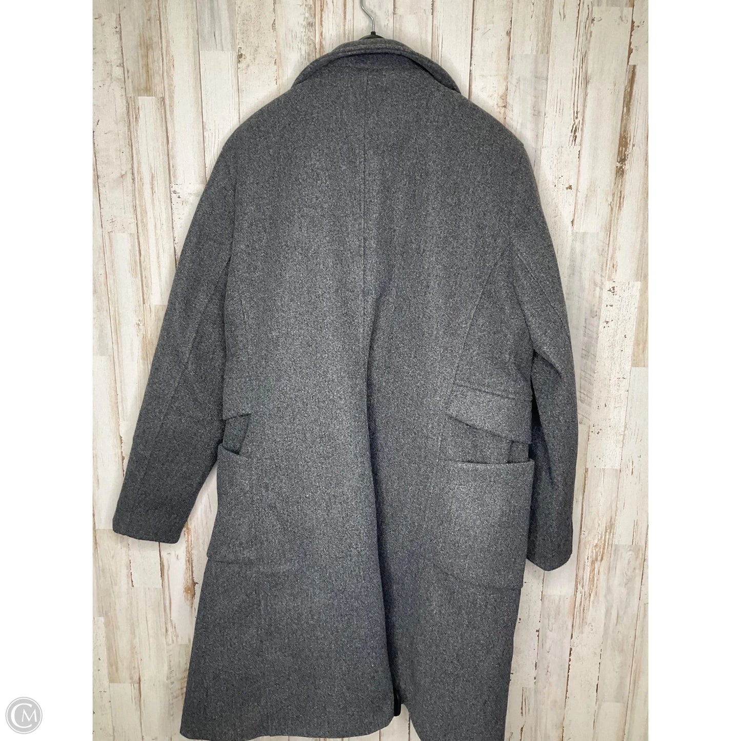 Coat Peacoat By Cmc In Grey, Size: 2x
