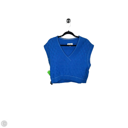 Vest Sweater By Day + Moon In Blue, Size: L