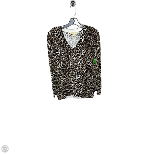 Top Long Sleeve By Michael By Michael Kors In Animal Print, Size: S