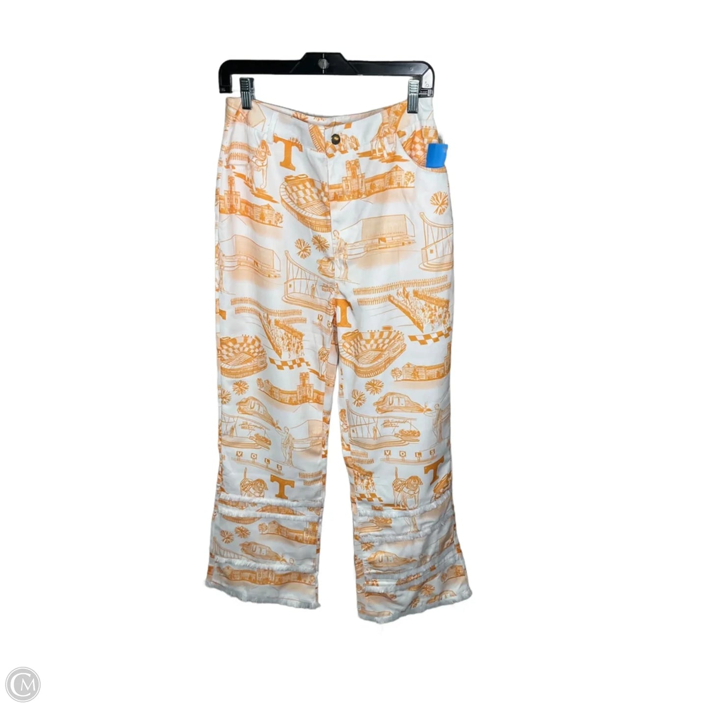 Pants Other By Clothes Mentor In Orange & White, Size: L
