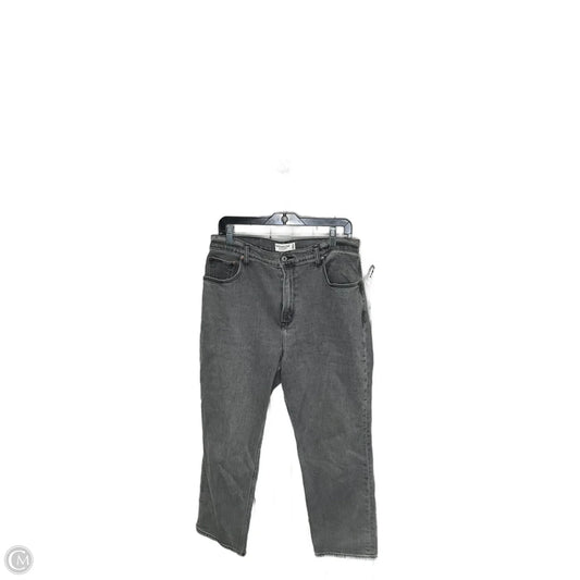 Jeans Straight By Abercrombie And Fitch In Grey, Size: 12