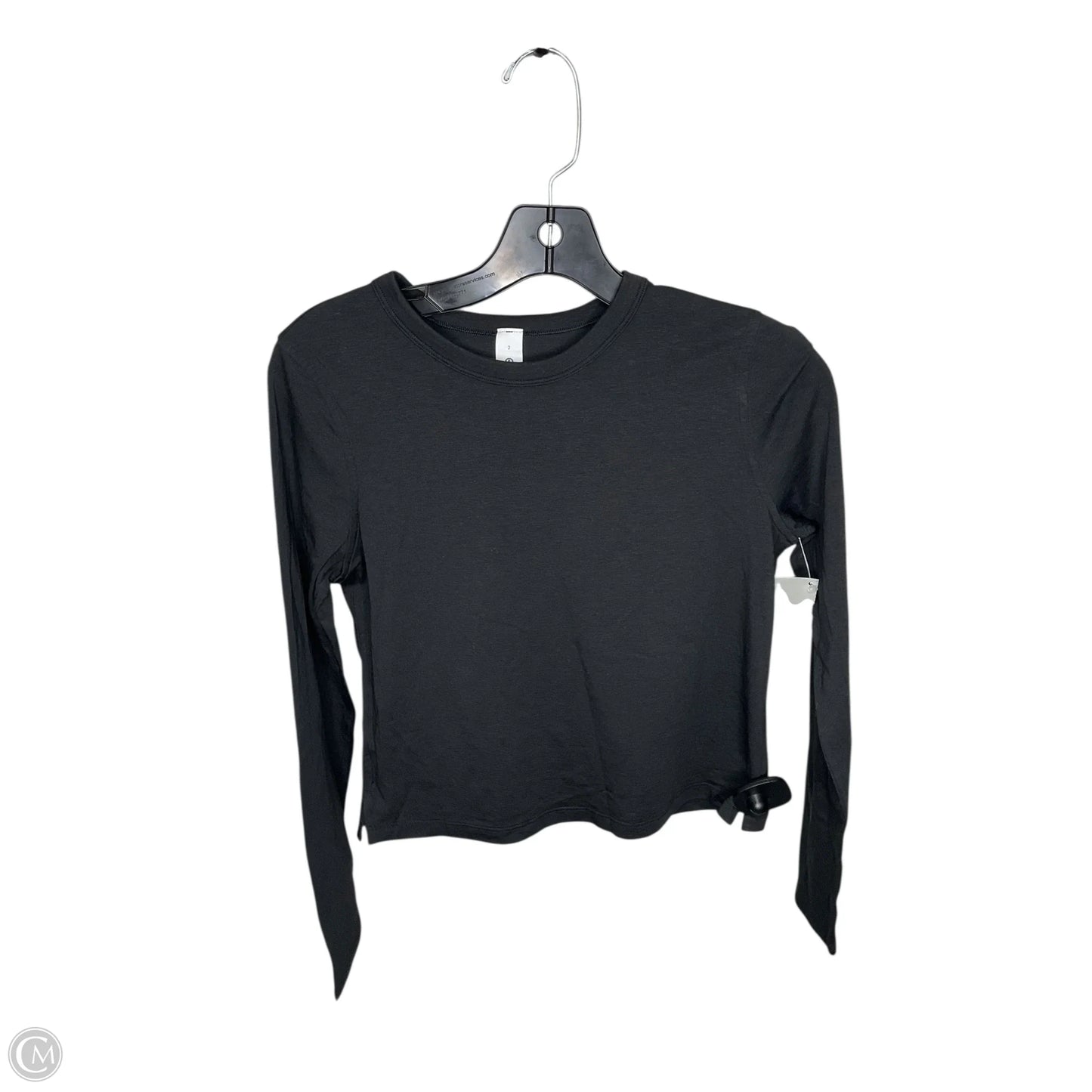 Athletic Top Long Sleeve Crewneck By Lululemon In Black, Size: 2