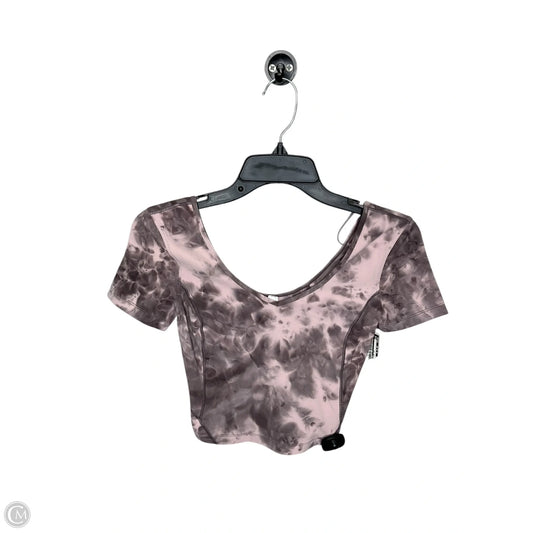 Athletic Top Short Sleeve By Lululemon In Grey, Size: 2
