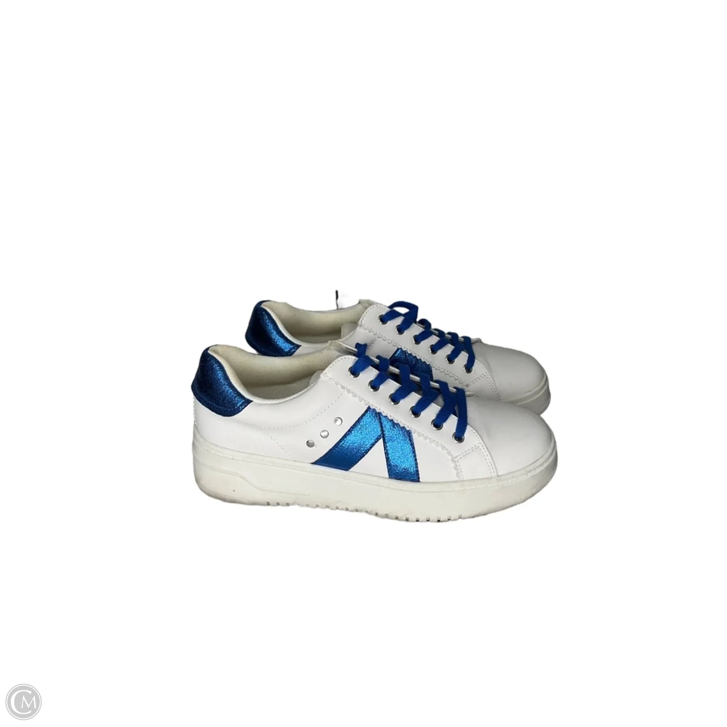 Shoes Sneakers By Corkys In Blue & White, Size: 9