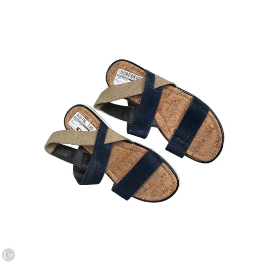 Sandals Flats By Donald Pliner In Navy, Size: 8