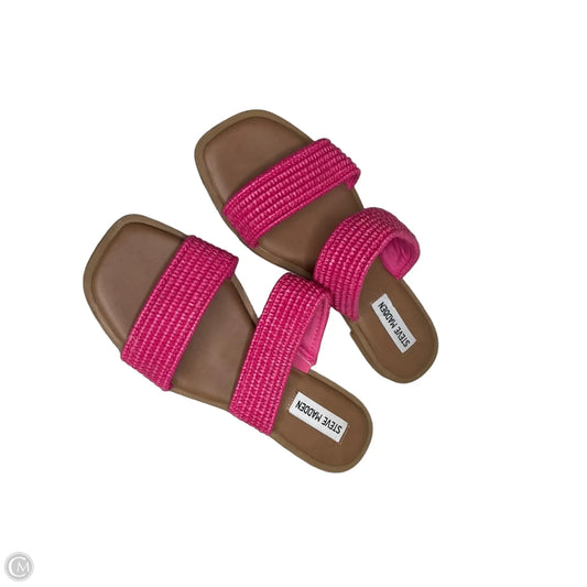 Sandals Flats By Steve Madden In Pink, Size: 8