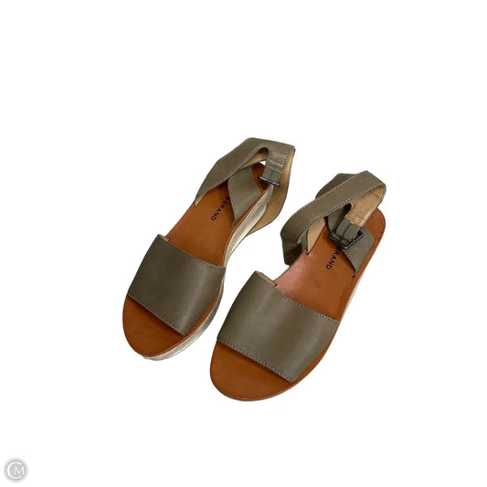Sandals Heels Wedge By Lucky Brand In Brown, Size: 8