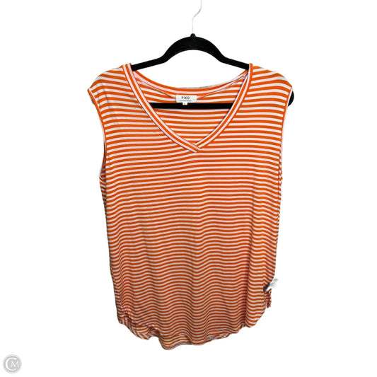 Top Sleeveless By Piko In Orange, Size: L
