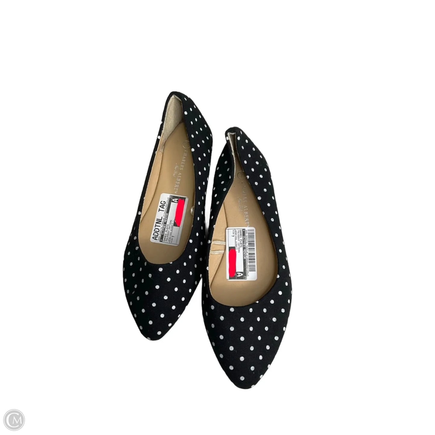Shoes Flats By Clothes Mentor In Polkadot Pattern, Size: 7
