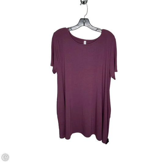 Dress Casual Short By Zenana In Purple, Size: 2x